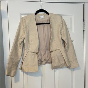 Club Monaco Beige Blazer with Gold Accents